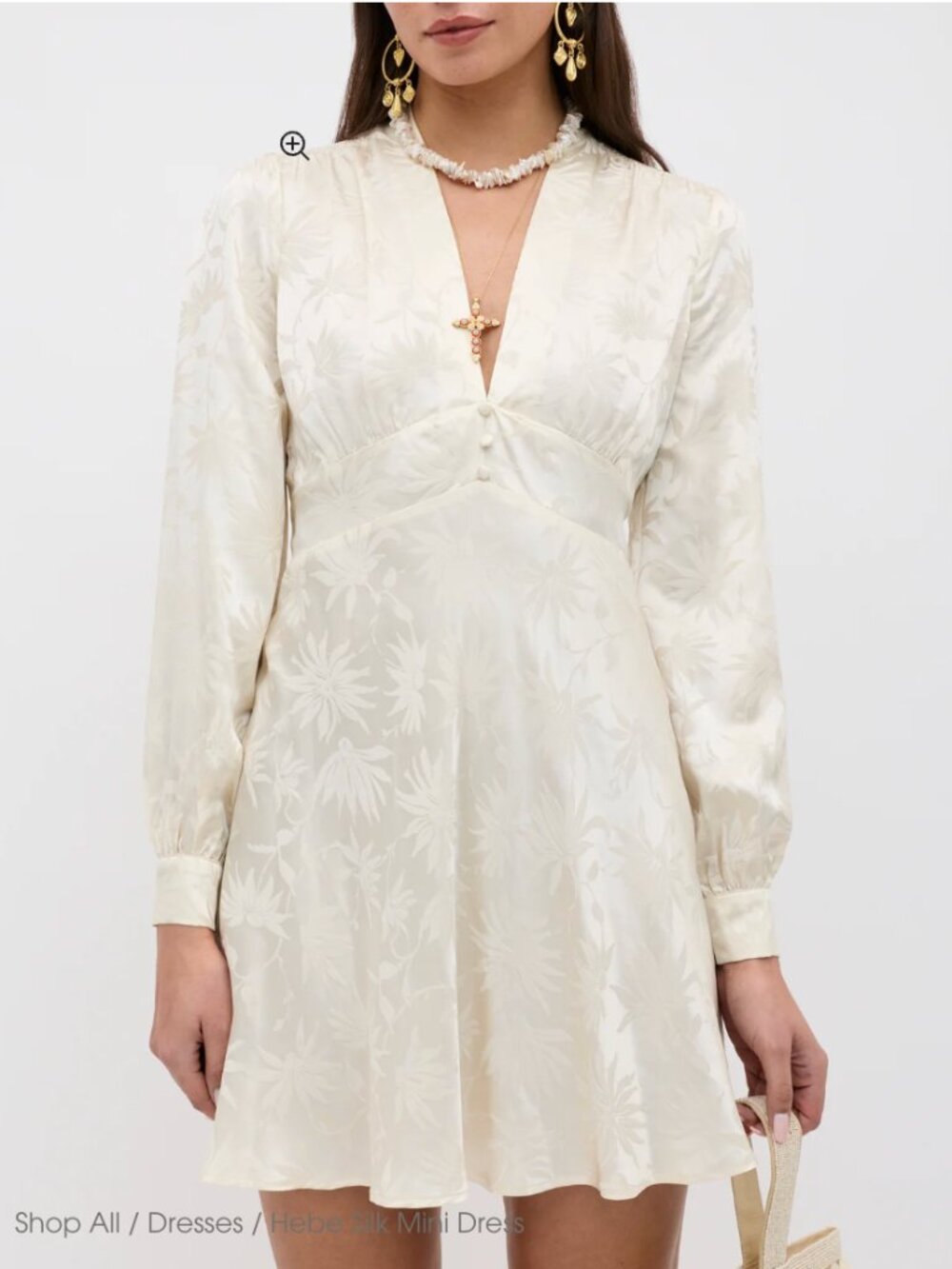 RIXO Hebe - Daisy Jacquard Champagne